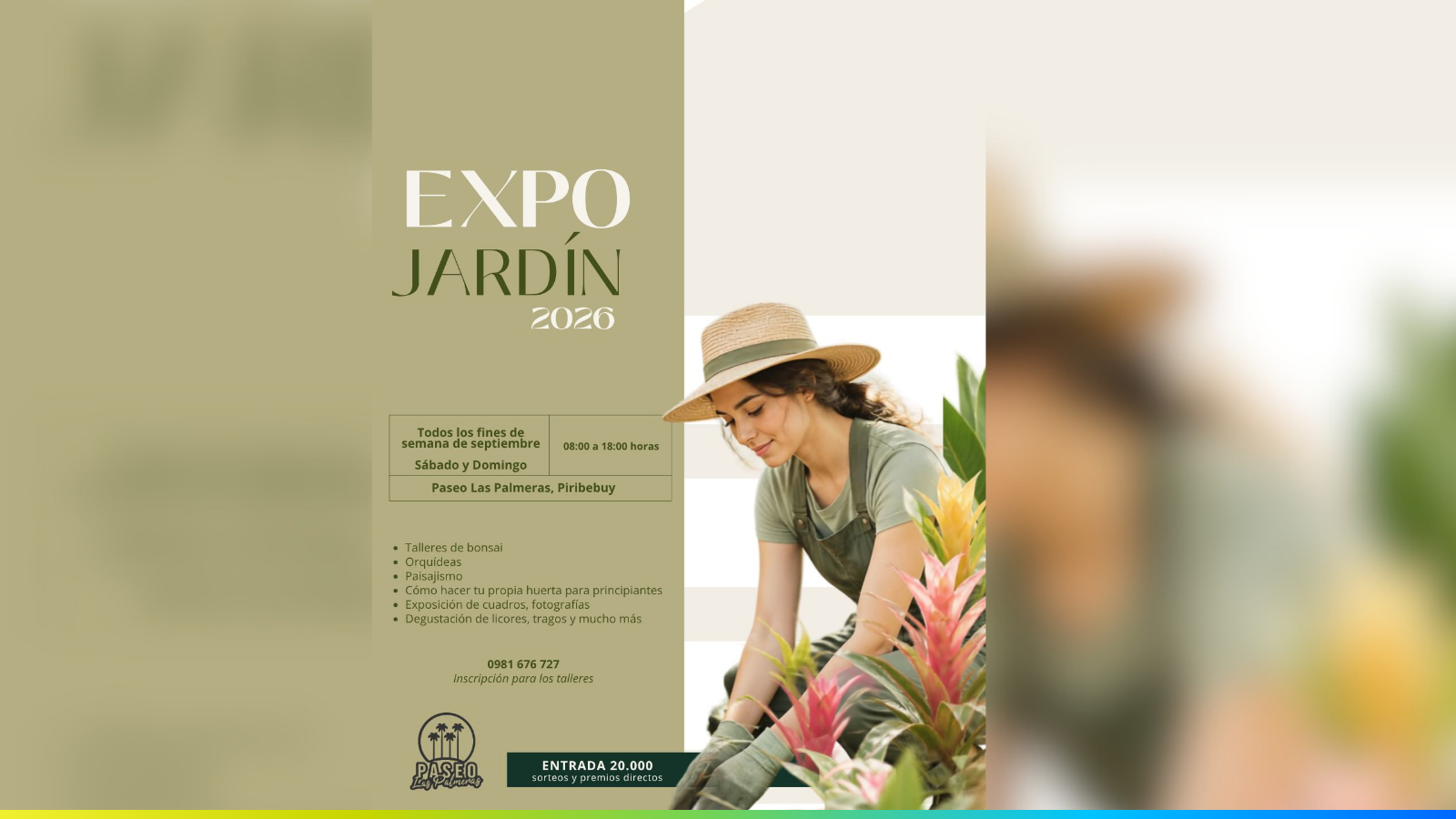 Expo Jardín 2026: Piribebuy se viste de verde todos los fines de semana de septiembre