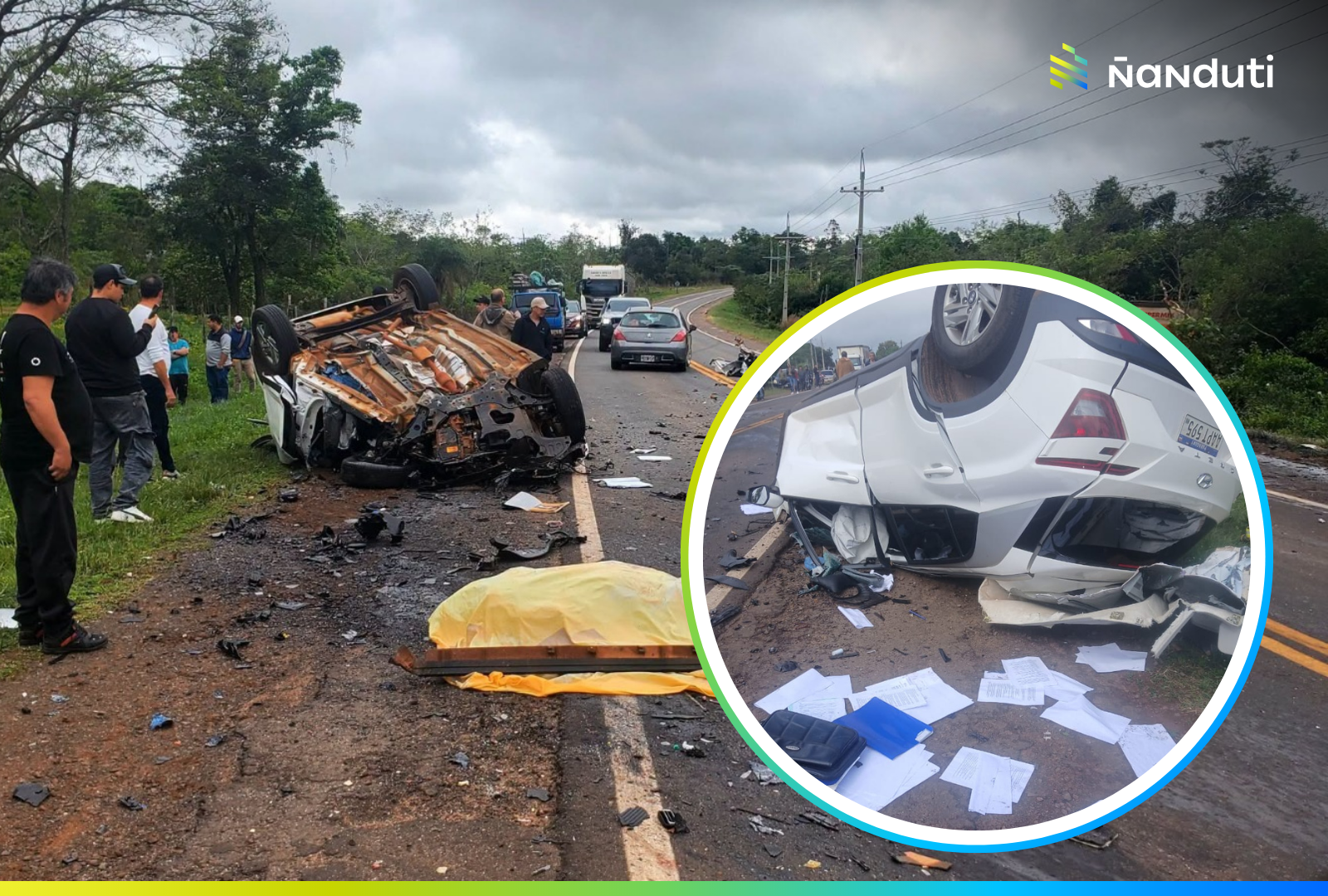 Muere un hombre tras choque frontal entre un auto y un camión en Yuty