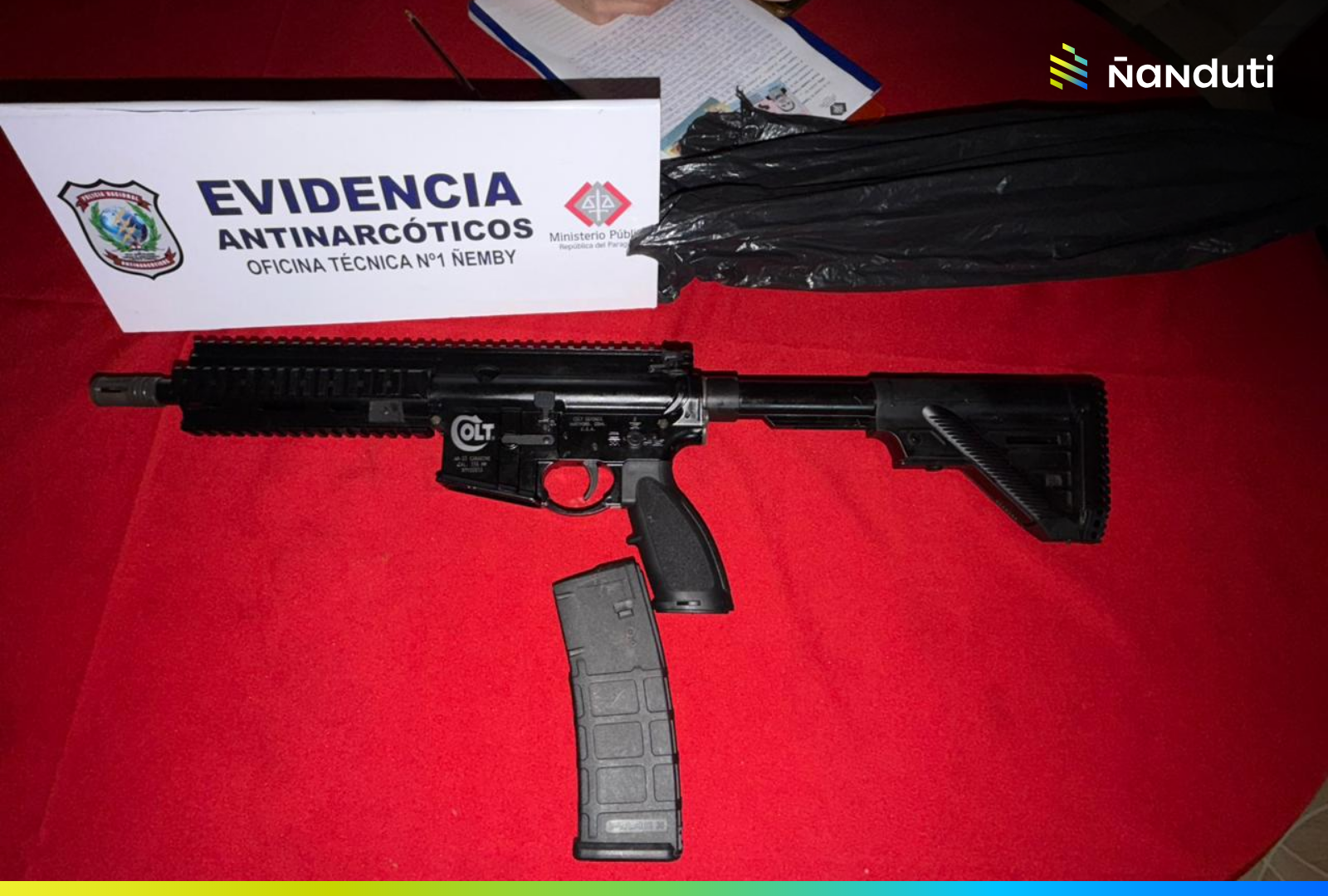 Allanamiento en Ypane: incautan un fusil de asalto y detienen a dos personas
